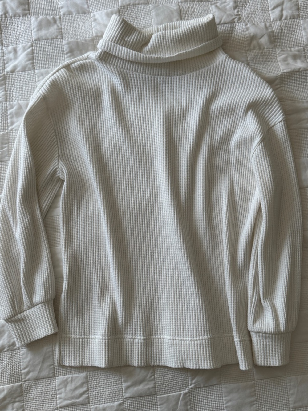 GAP Cream Ribbed Turtleneck Sweater
